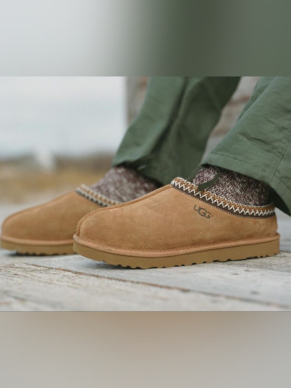 UGG Tasman Cozy Slipper Chestnut Suede Men's Size 11 WITH BOX